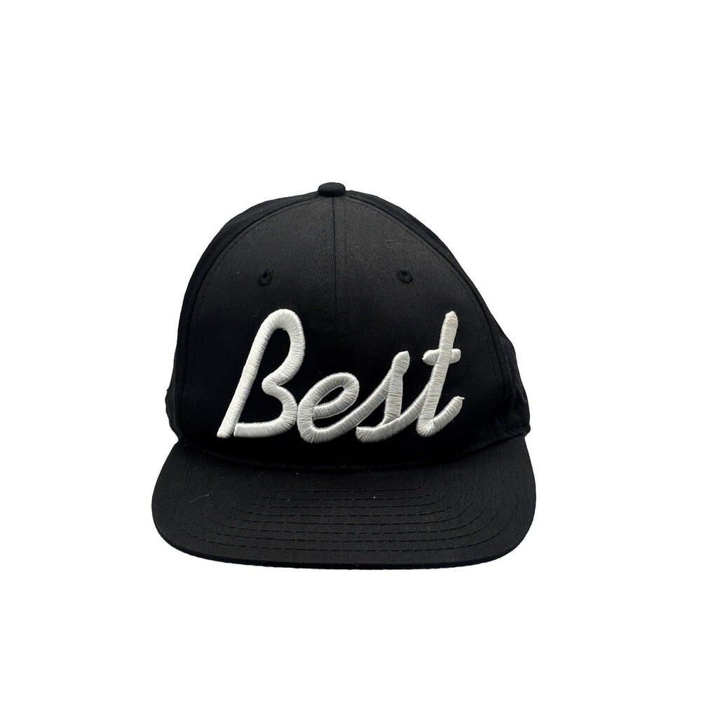 Breezy Excursion Best Snapback Hat Black Green Brim Script Embroidered Cap